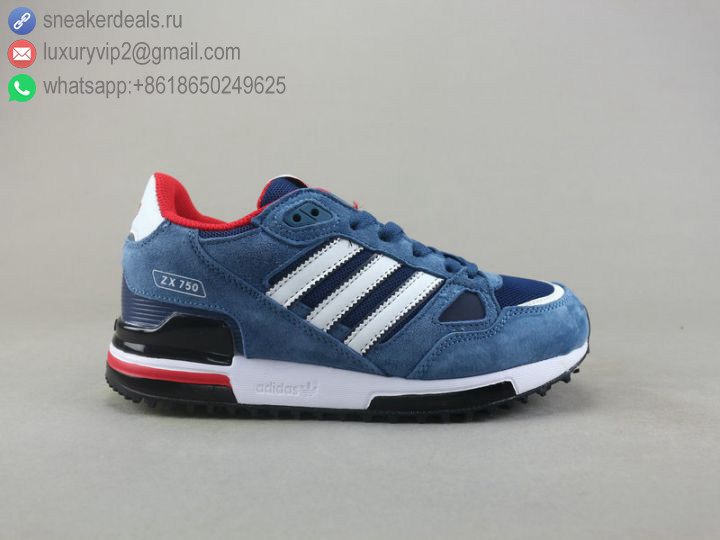 ADIDAS ZX750 BLUE WHITE SUEDE UNISEX RUNNING SHOES